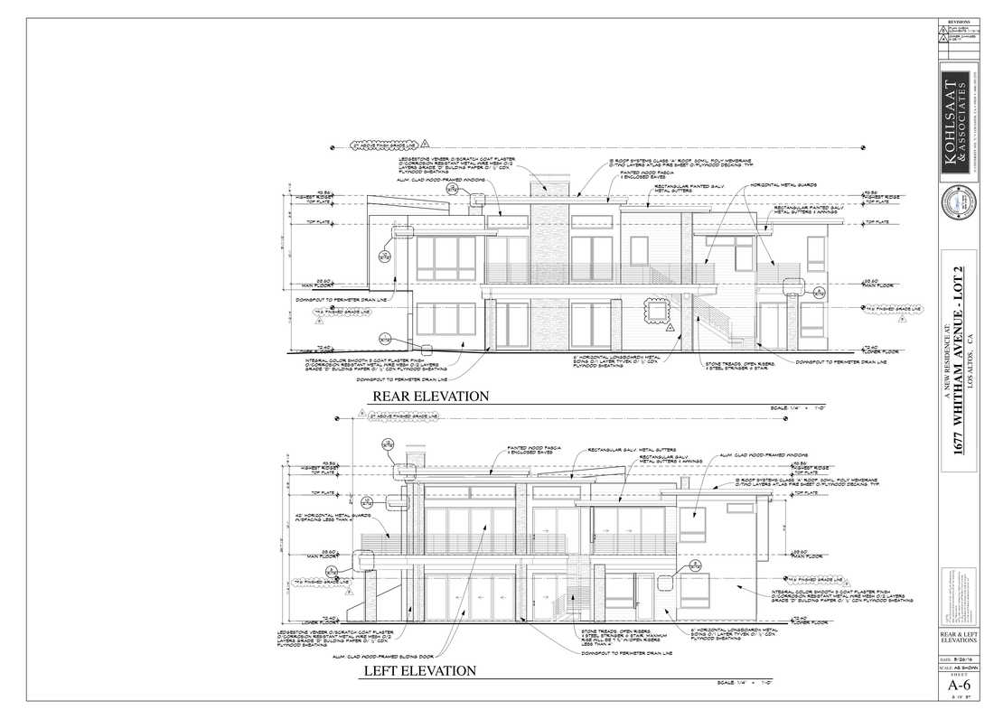 Rear & Left Elevation